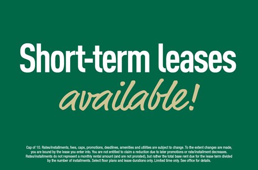 Short Term Leases Available!