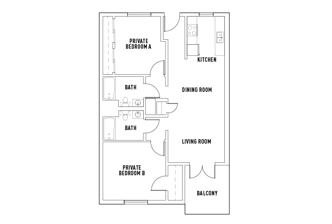 2 Bed - 2 Bath