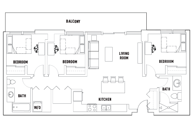 3 Bed - 2 Bath B