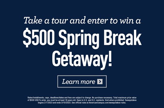 Enter to win a Spring Break Getaway!