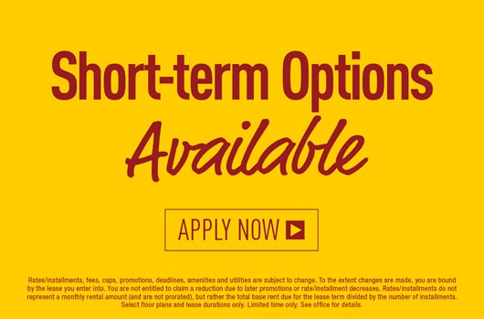 Short term leases available