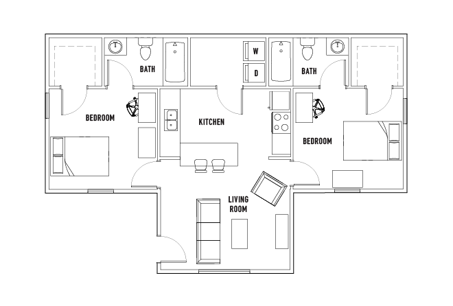 2 Bed - 2 Bath