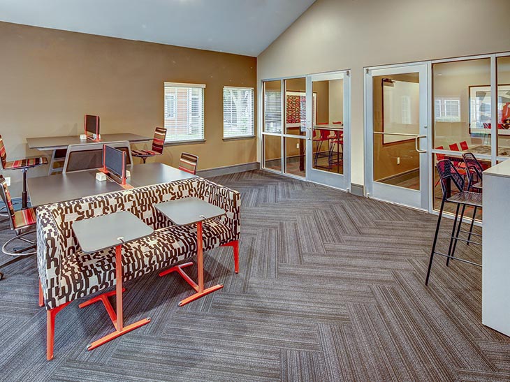 Academic Success Center  With Desks and Private Student Rooms at Raiders Pass Apartments Near TTU