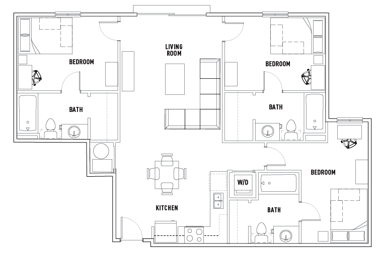 Floor Plans U Pointe Kennesaw Student Housing Marietta, GA