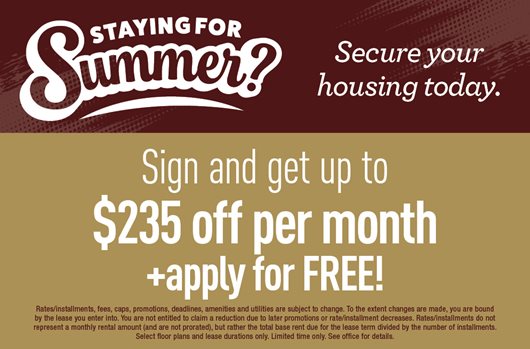 Summer Spaces Available!