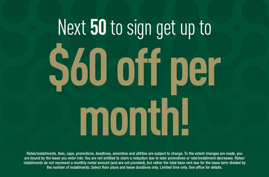 Next 50 to sign get up to $60 off per month!