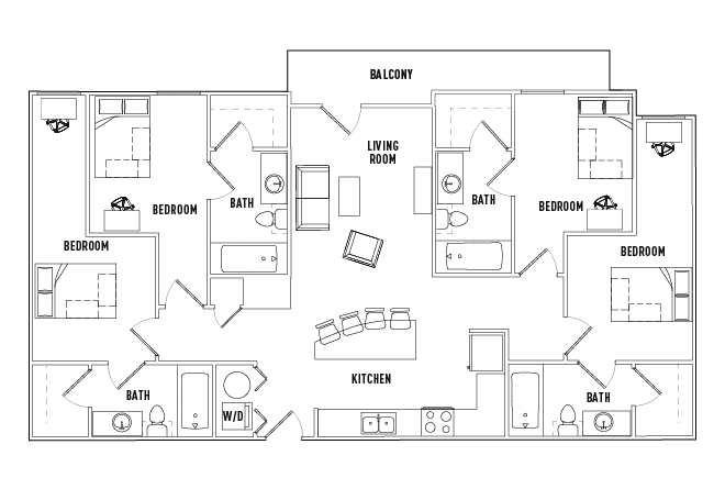 2 Bed - 2 Bath