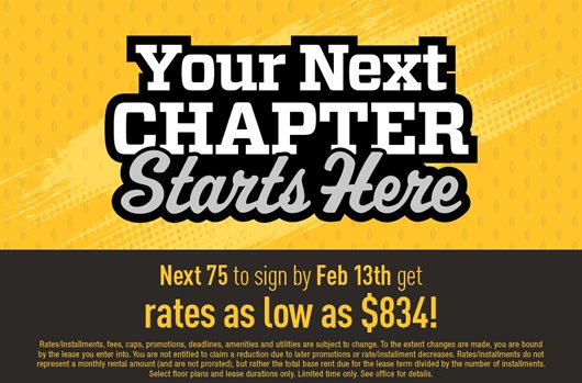 Next 75 to renew by February 13th get rates as low as 834!