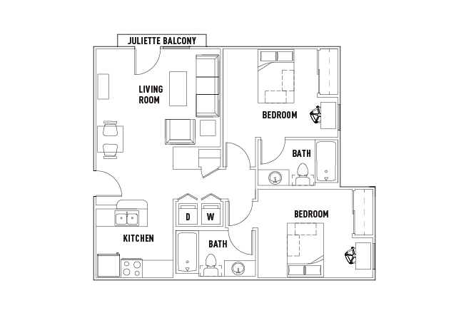 2 Bed - 2 Bath