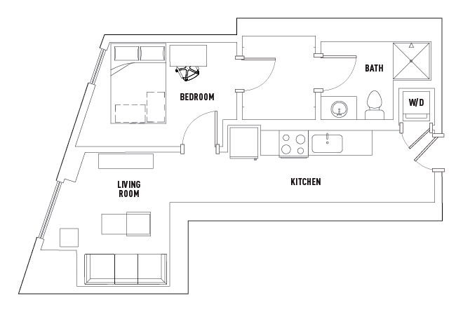 1 Bed - 1 Bath D