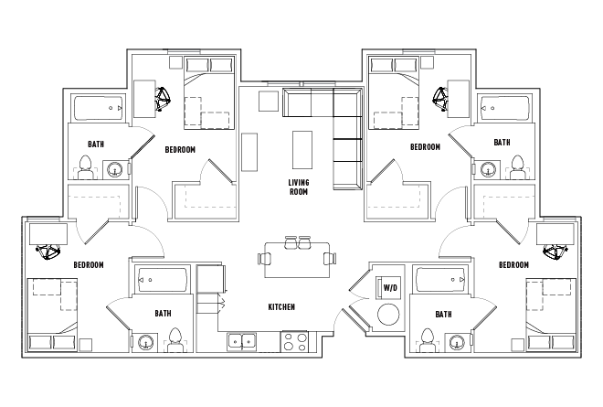 Momentum Village - 4 Bed - 4 Bath Private Bedroom Apartment