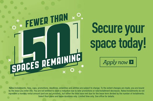 Fewer than 50 spaces remaining! Secure your space today! Apply Now>