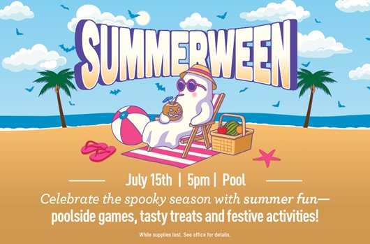 Summerween BBQ on July 15th starting at 5p at the pool