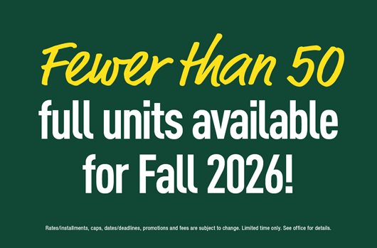 Fewer than 50 spaces remaining