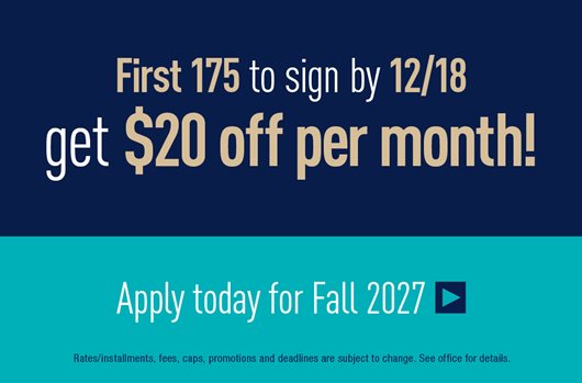 First 175 to sign by 12/18 get $20 off per month with Early Access Rates!