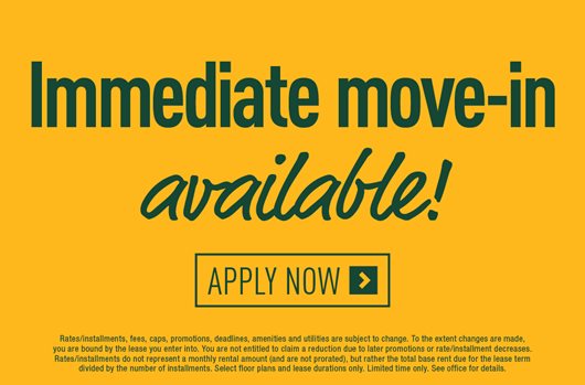Immediate move-in available! 