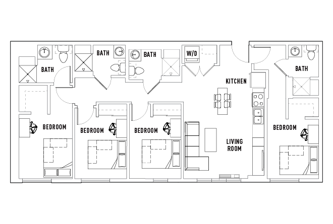 4 Bed - 4 Bath Private Bath
