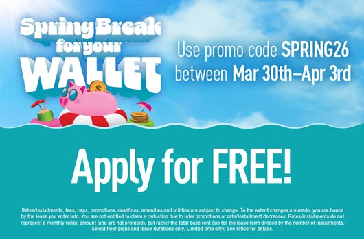 Spring Break Flash Sale | Use promo code SPRING26 between March 30th - April 3rd | Apply for FREE