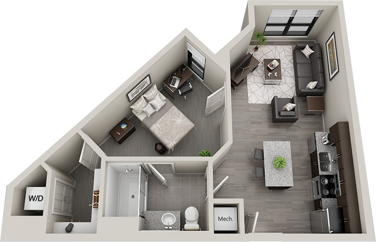 Titan 2 : 1 Bed - 1 Bath