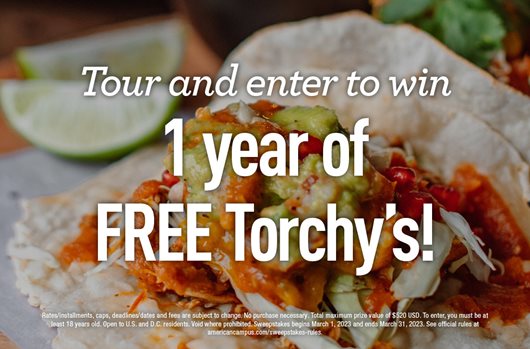 Tour and enter to win a free year of Torchys