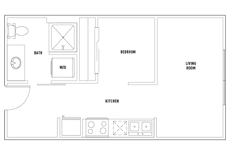 Studio A Private Bedroom Furnished