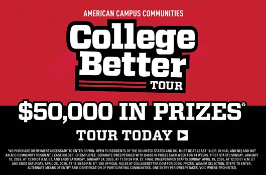 College Better | $50,000 in prizes | Take a Tour and Enter to Win
