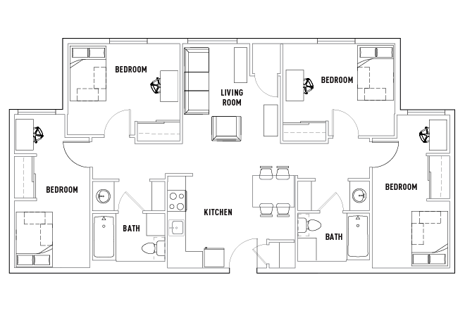 4 Bed - 2 Bath
