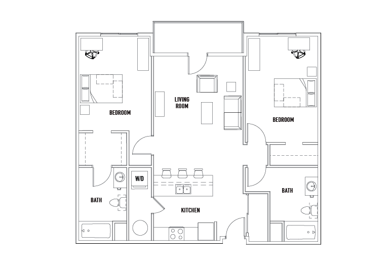 Block: 2 Bed - 2 Bath