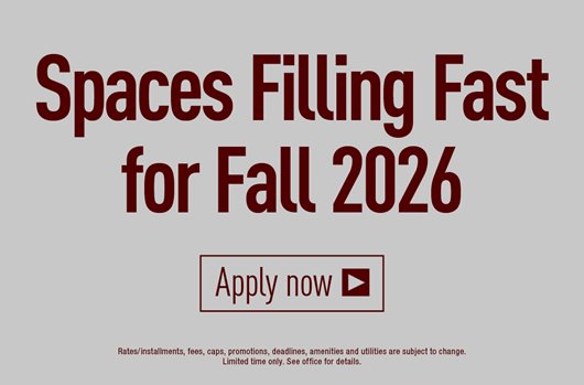 Spaces Filling Fast for Fall 2026! Apply Now>