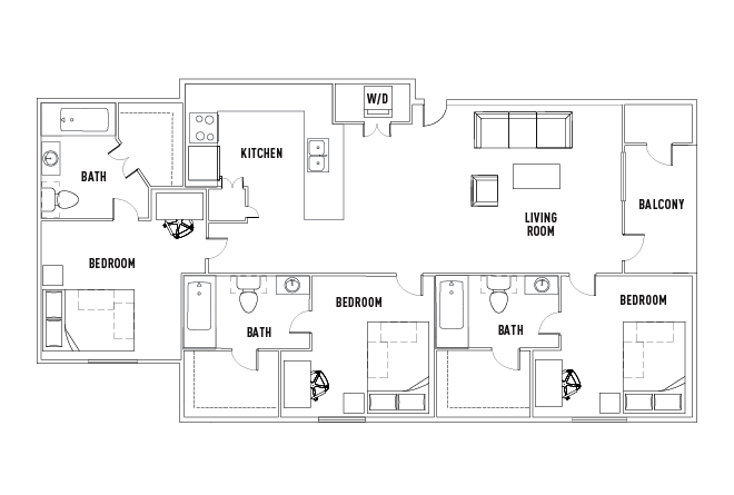3 Bed - 3 Bath