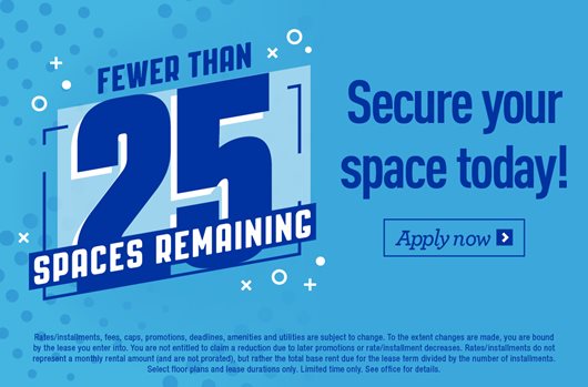 Fewer than 25 spaces remaining for Fall 2026!