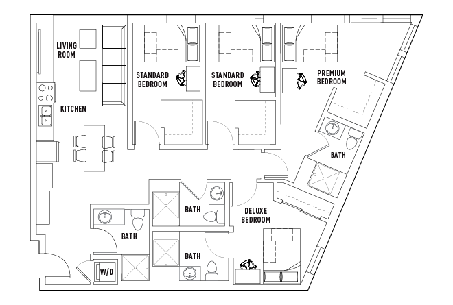 4 Bed - 4 Bath C Deluxe Bedroom