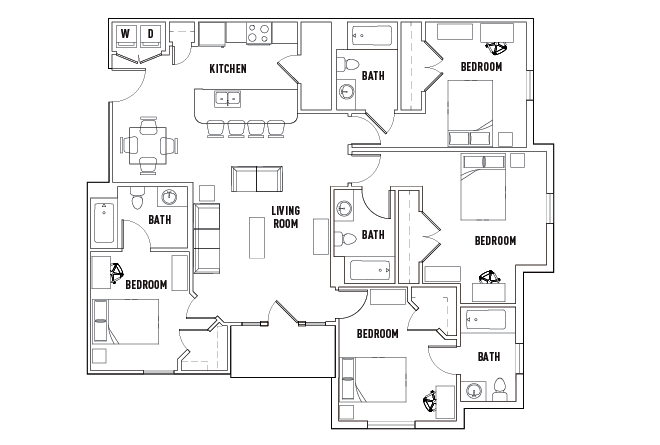 4 Bed - 4 Bath A