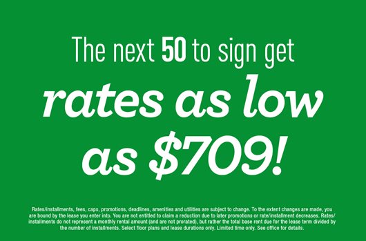 The next 50 to sign get rates as low as $709