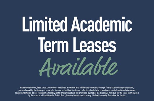Limited academic term leases available!