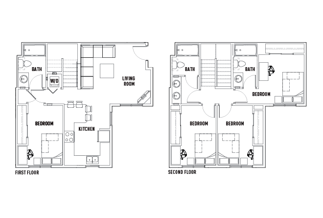 4 Bed - 3 Bath Private Bath