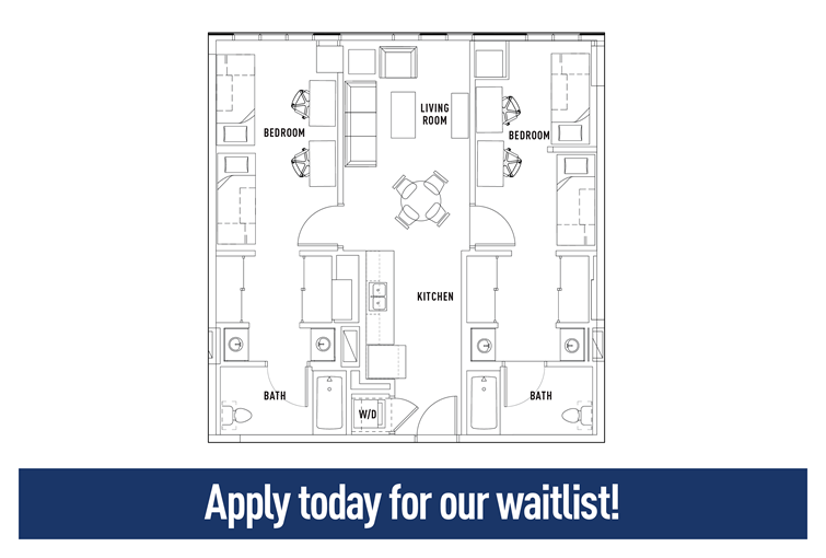 Floor Plans The Summit At University City Student Housing 2 Bed Bath Shared Bedroom Suite A