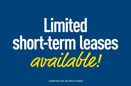 Limited short-term leases available