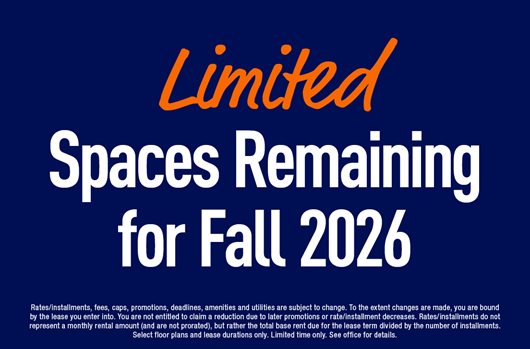 Limited Spaces Remaining for Fall 2026