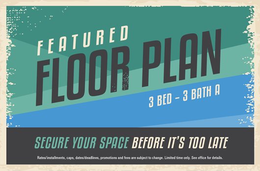 Featured Floor Plan: 3 Bed - 3 Bath A