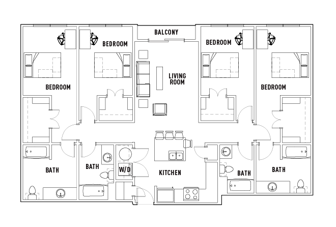 4 Bed - 4 Bath B