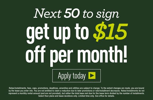 Next 50 to sign get up to $15 off per month! Apply Now> 