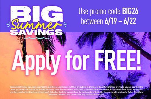 2026 Big Summer Savings! Use promo code BIG26 between June 19 - 22 and apply for FREE