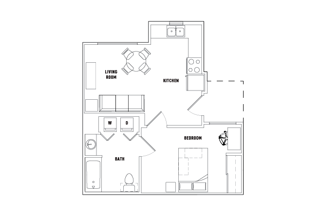1 Bed - 1 Bath