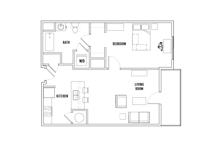 Block: 1 Bed - 1 Bath Premium