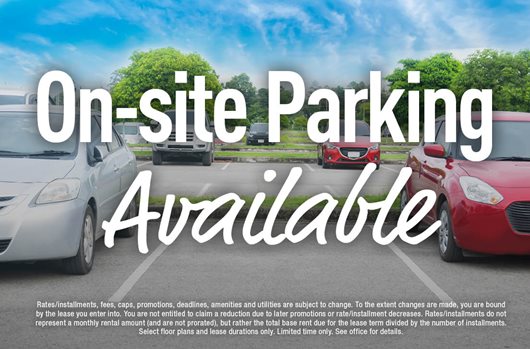 On-site parking available