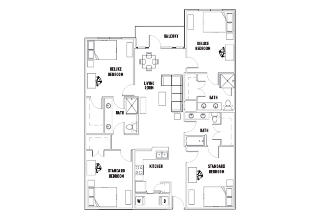 25th E: 4 Bed - 3 Bath B Premium Private Standard Bedroom - Shared Bathroom - Furnished