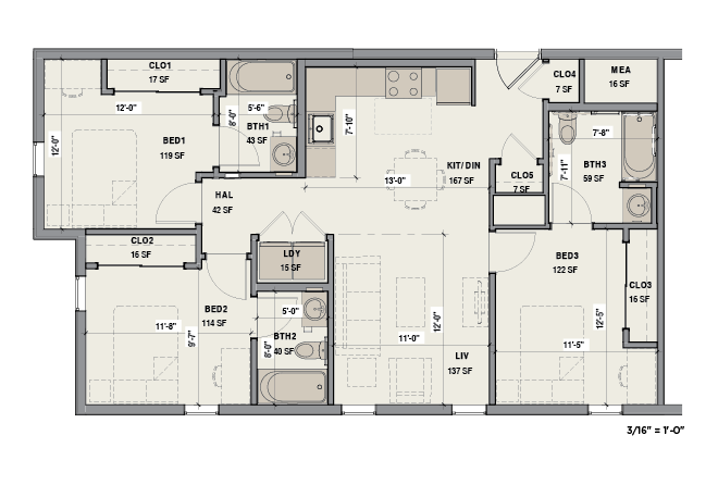 3 Bed - 3 Bath