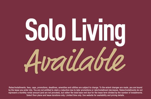 Solo living available
