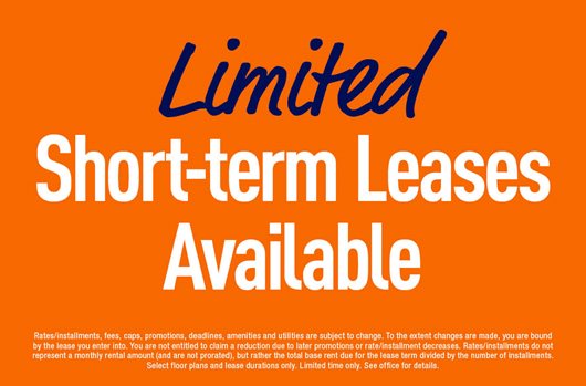 Limited short-term leases available
